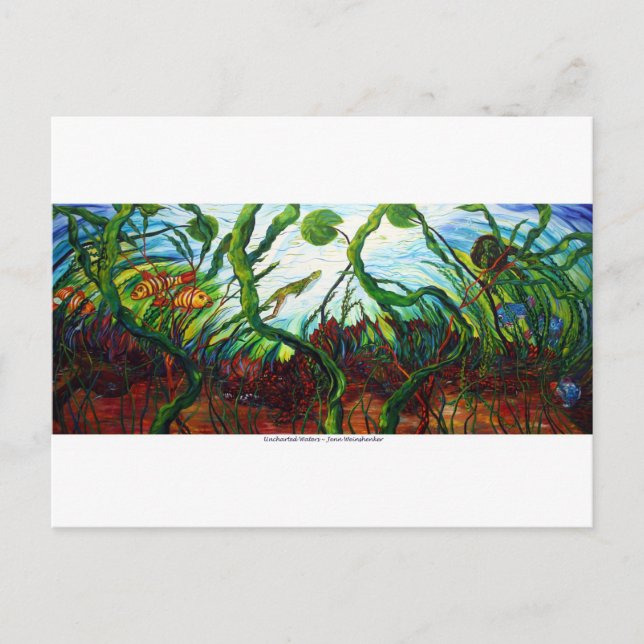 Carte postale Eaux non cartographiées (Devant)