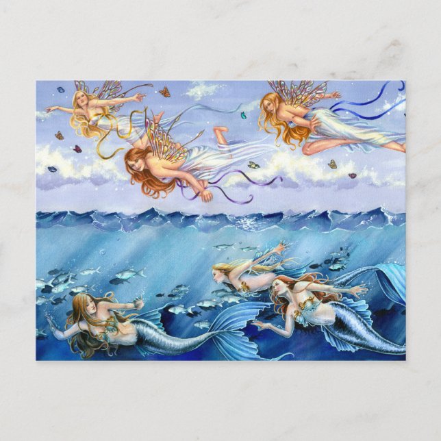 Carte Postale Eaux sombres Ciel brillant (Devant)