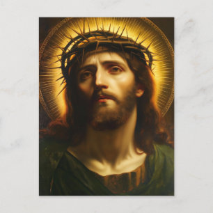 Carte Postale Ecce Homo Jésus-Christ avec la Couronne d'Épines