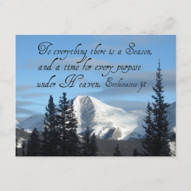 Carte Postale Ecclesiaste 3:1 (Devant)