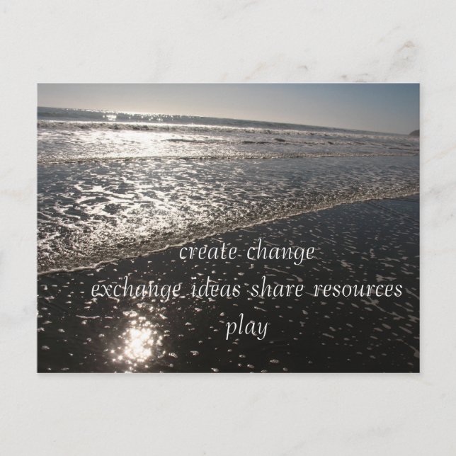 Carte Postale échanger, créer un changement échanger des idées p (Devant)