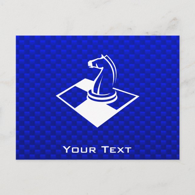 Carte Postale Échecs bleus (Devant)