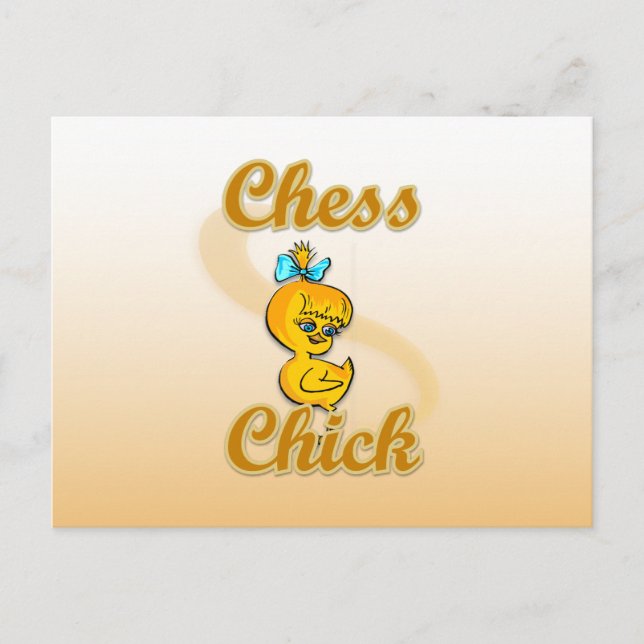 Carte Postale Échecs Chick (Devant)