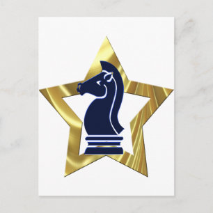 Carte Postale Échecs Gold Star Rook