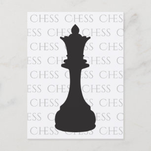 Carte Postale Échecs Queen Classic Pièce Moderne