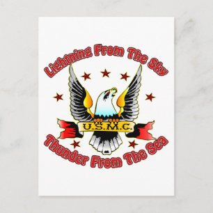 Carte Postale Éclair USMC Du Ciel Tonnerre De La Mer