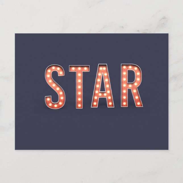 Carte Postale Éclairages STAR Marquee (Devant)