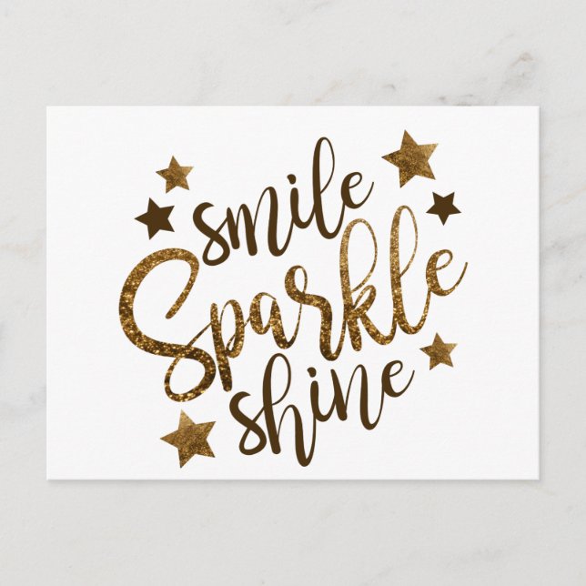 Carte Postale Éclat d'étincelle de sourire (Devant)