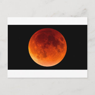 Carte Postale Éclipse de la lune de sang