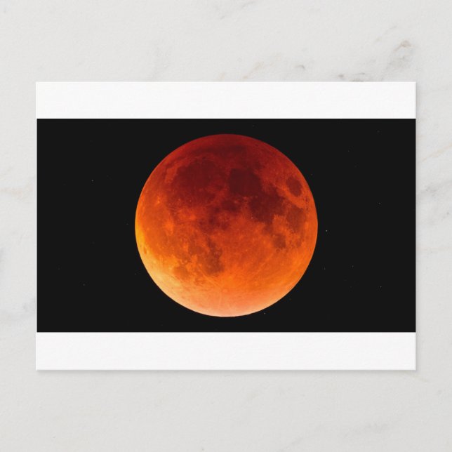 Carte Postale Éclipse de la lune de sang (Devant)