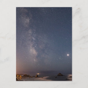 Carte Postale Éclipse lunaire & Voie lactée Bandon Beach Orego