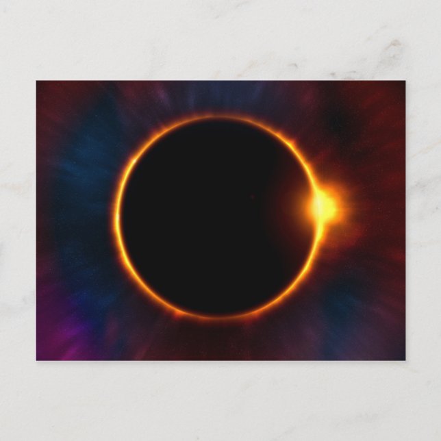 Carte Postale Eclipse Lune Soleil Twilight (Devant)