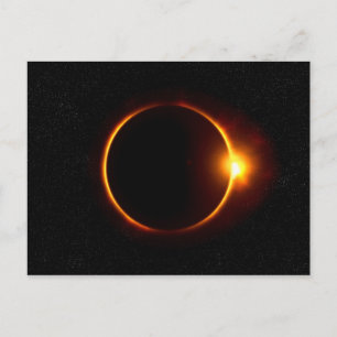 Carte Postale Éclipse solaire Sun foncé et lune
