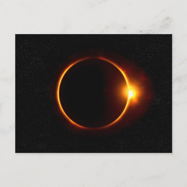 Carte Postale Éclipse solaire Sun foncé et lune (Devant)