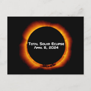 Carte Postale Éclipse solaire totale 2024