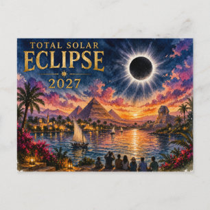 Carte Postale Éclipse solaire totale 2027 Égypte
