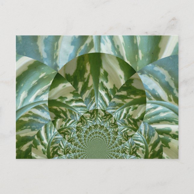 Carte Postale Eco Green Camo Kaleidoscope Art Design d'impressio (Devant)