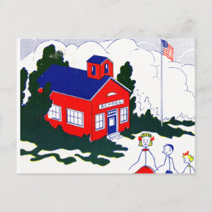 Carte Postale École de la vieille époque