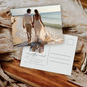 Carte Postale Économie de date de mariage photo complète Topogra