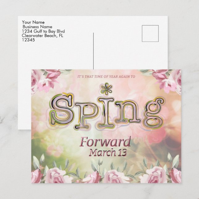 Carte Postale Économies d'avant-printemps (Devant / Derrière)