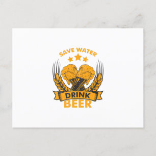 Carte Postale Économisez de la bière à boire