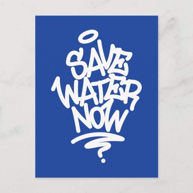 Carte Postale Économisez l'eau maintenant (Devant)