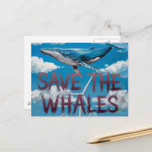 Carte Postale Économisez l'énergie des moulins à vent des balein