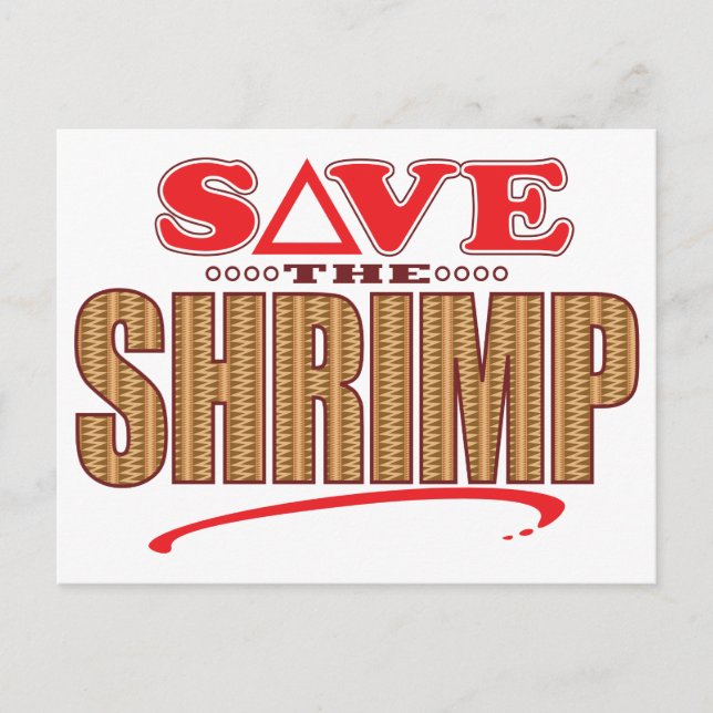 Carte Postale Économisez sur les crevettes (Devant)