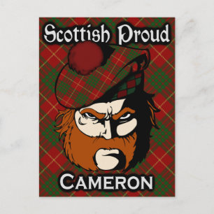 Carte postale écossaise Clan Cameron Tartan