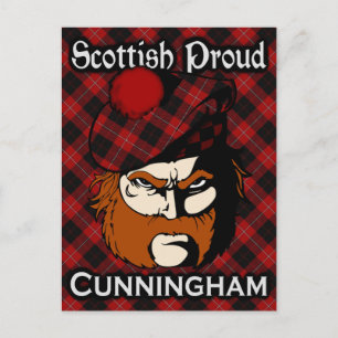 Carte postale écossaise Clan Cunningham Tartan