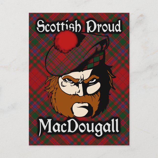 Carte postale écossaise Clan MacDougall Tartan (Devant)