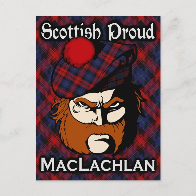 Carte postale écossaise Clan MacLachlan Tartan (Devant)