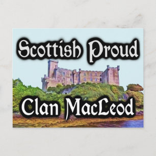 Carte postale écossaise Clan MacLeod Dunvegan Cast