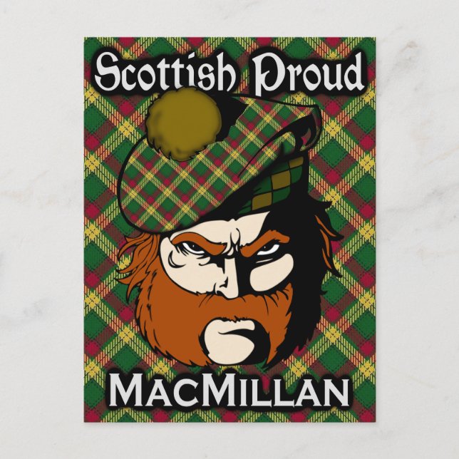 Carte postale écossaise Clan MacMillan Tartan (Devant)