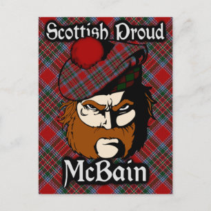 Carte postale écossaise Clan McBain MacBain Tartan