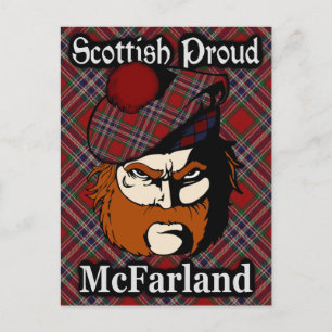 Carte postale écossaise Clan McFarland Tartan