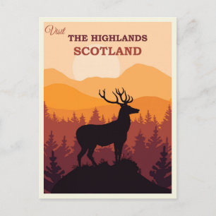 Carte Postale Écosse Highlands écossais Voyage Vintage