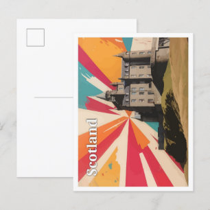 Carte Postale Ecosse Pop Art Voyage Illustration