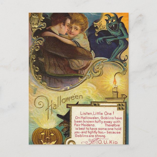 Carte Postale Écoute Little One sur Halloween (Devant)