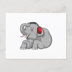 Carte Postale Écouteur de musique éléphant