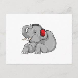 Carte Postale Écouteur de musique éléphant