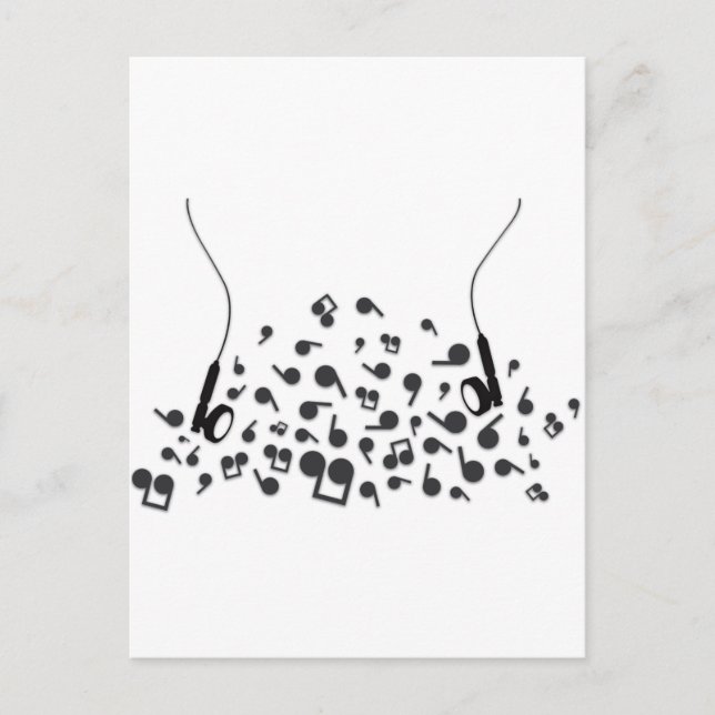 Carte Postale Écouteurs (Devant)