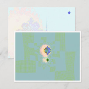 Carte postale écran déformé avec bordure