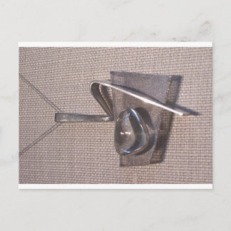 Carte Postale Écran Pendentif en cristal en acier inoxydable