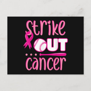 Carte Postale Écraser Cancer Softball Ball Mammogramme rose