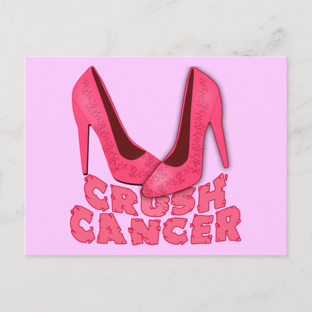 Carte Postale Écraser le cancer avec Stilett (Devant)