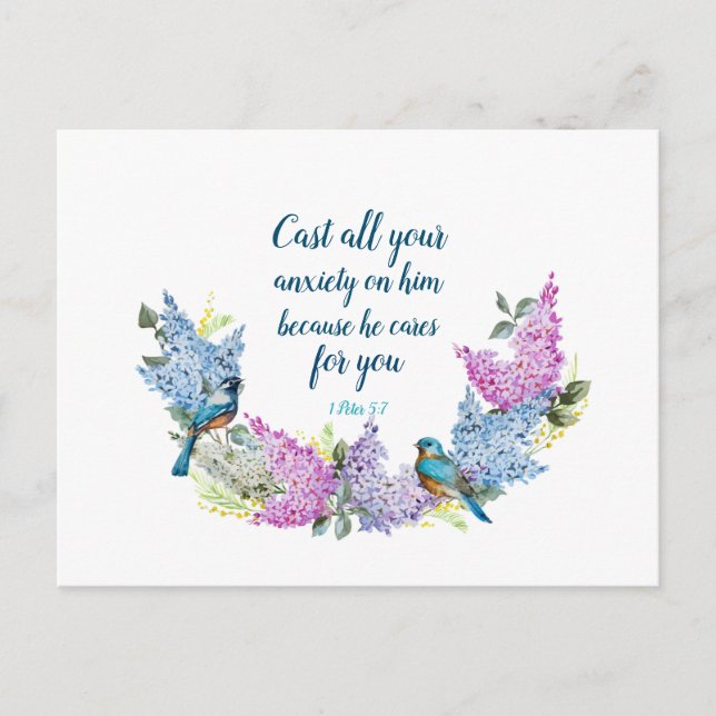 Carte Postale Écriture 1 Pierre 5:7 (Devant)