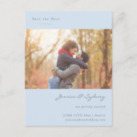Écriture Bleue Douce Couple Photo Mariage