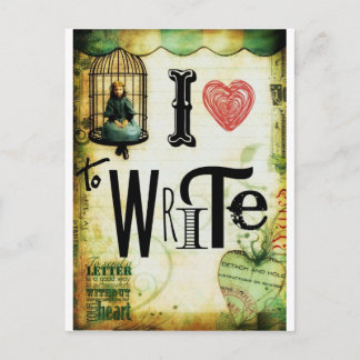 Carte Postale Écriture d'amour