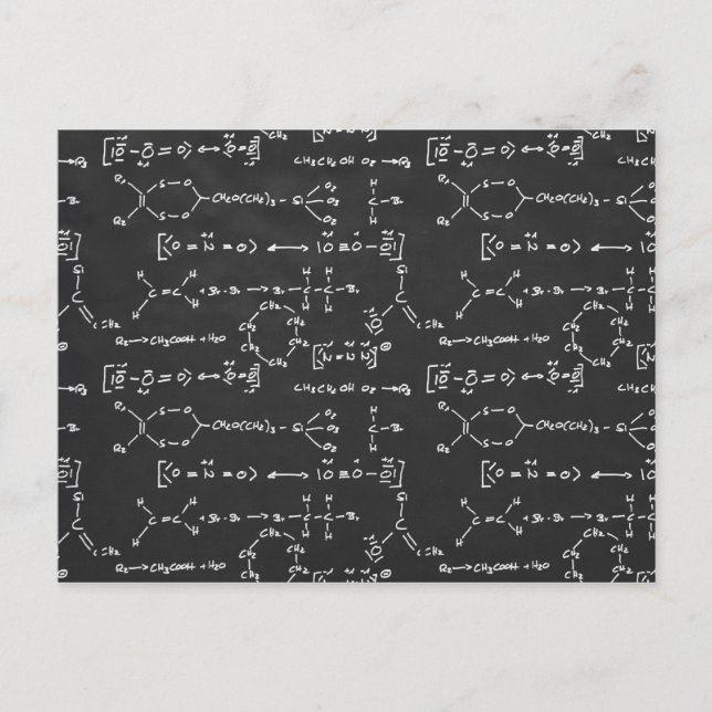 Carte Postale Écriture de formule chimique (Devant)